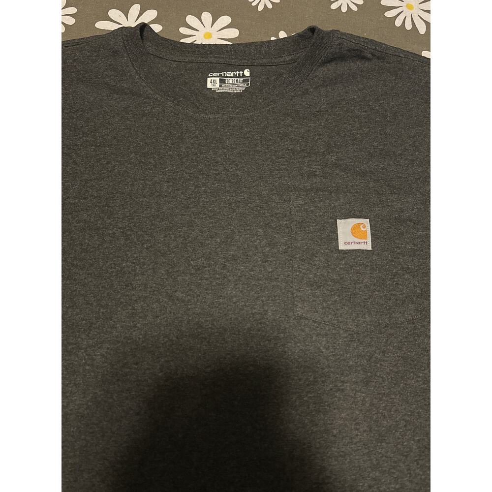 Carhartt Shirt Mens 4XL Gray Short Sleeve Loose Fit - Picture 2 of 4